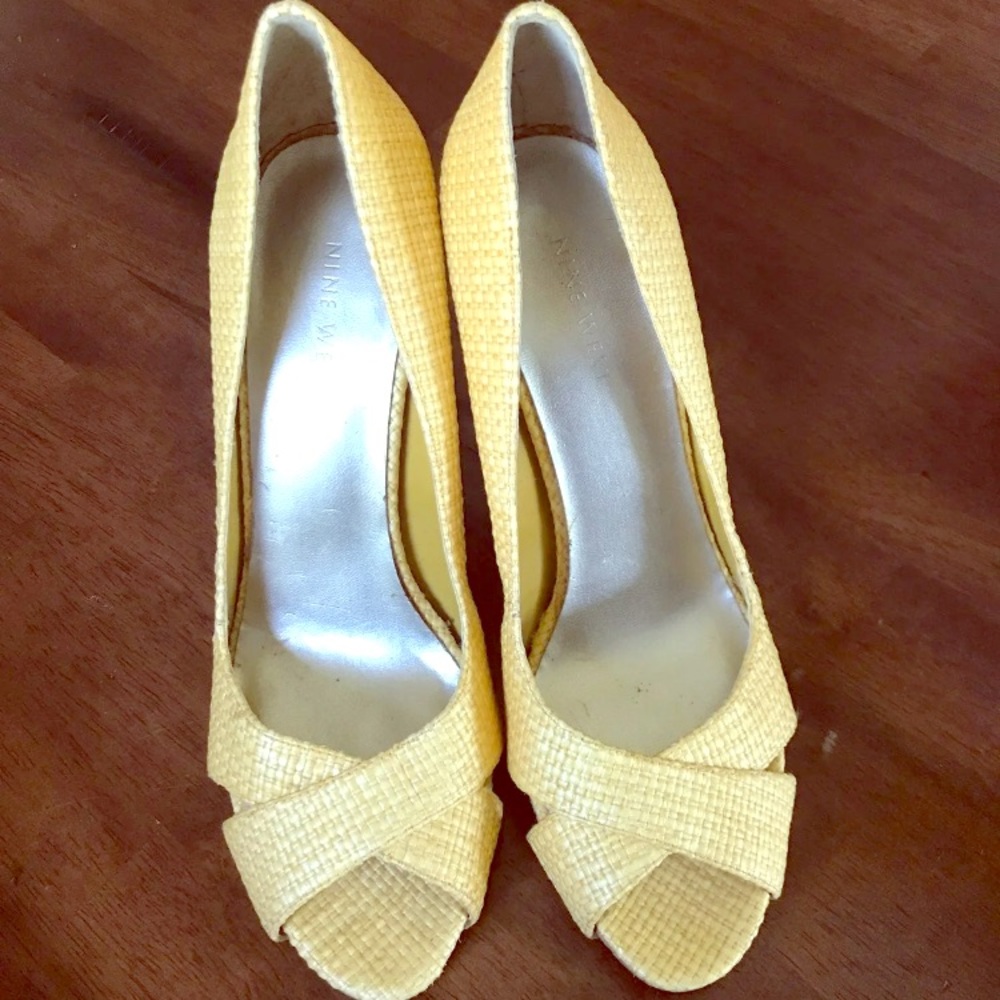 Yellow Heels / Women Shoes Size 8